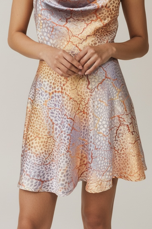 Crack and Bloom Wrap Skirt