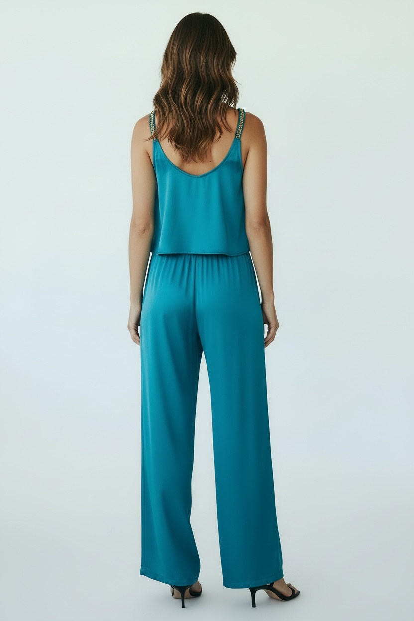 Free Flow Pants - teal silk