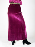 Velvet Slink Skirt - Magenta