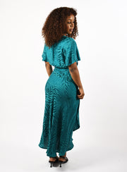 Bovi Wrap Dress - Turquoise