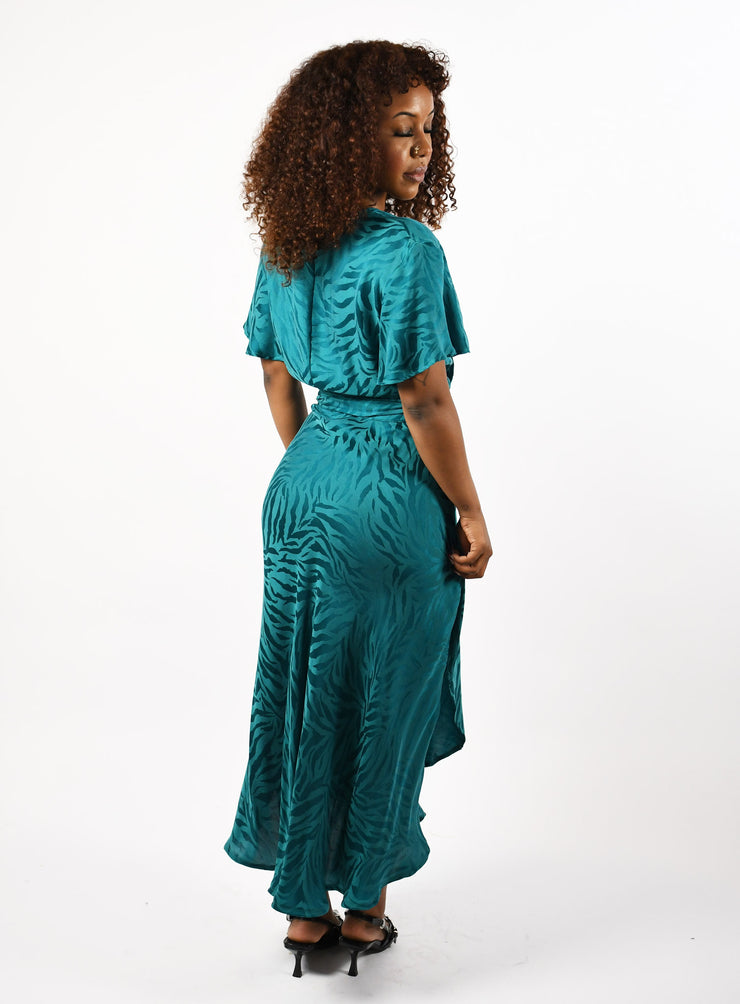 Bovi Wrap Dress - Turquoise