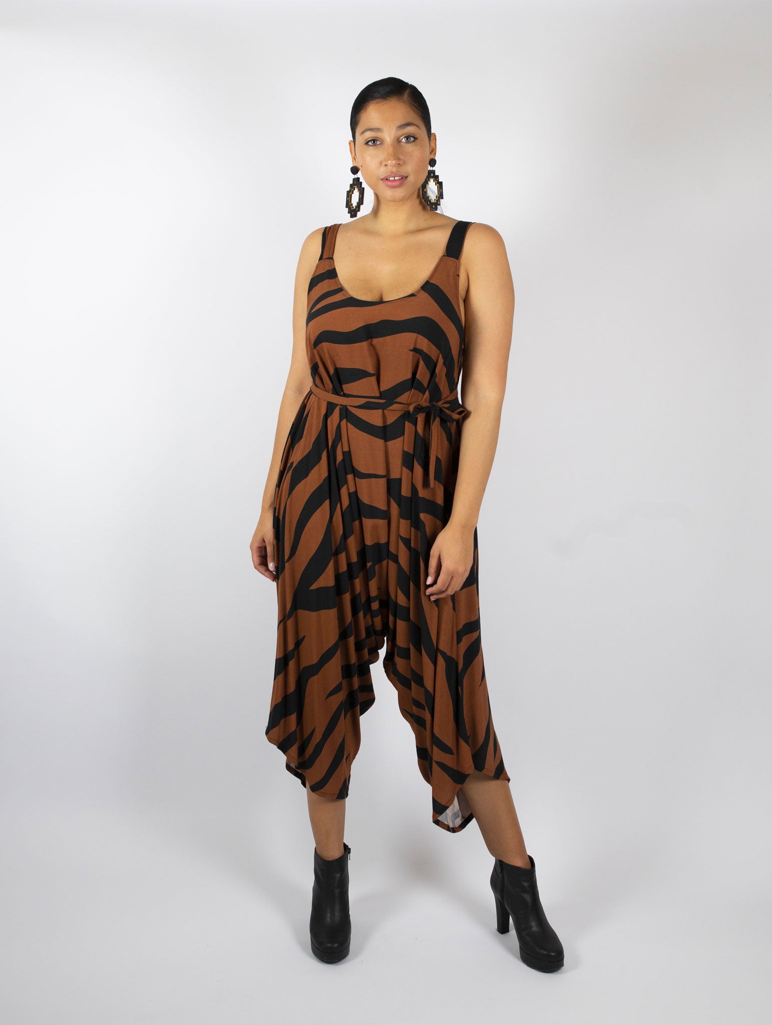 Lustfully Lounging Playsuit - Zebra