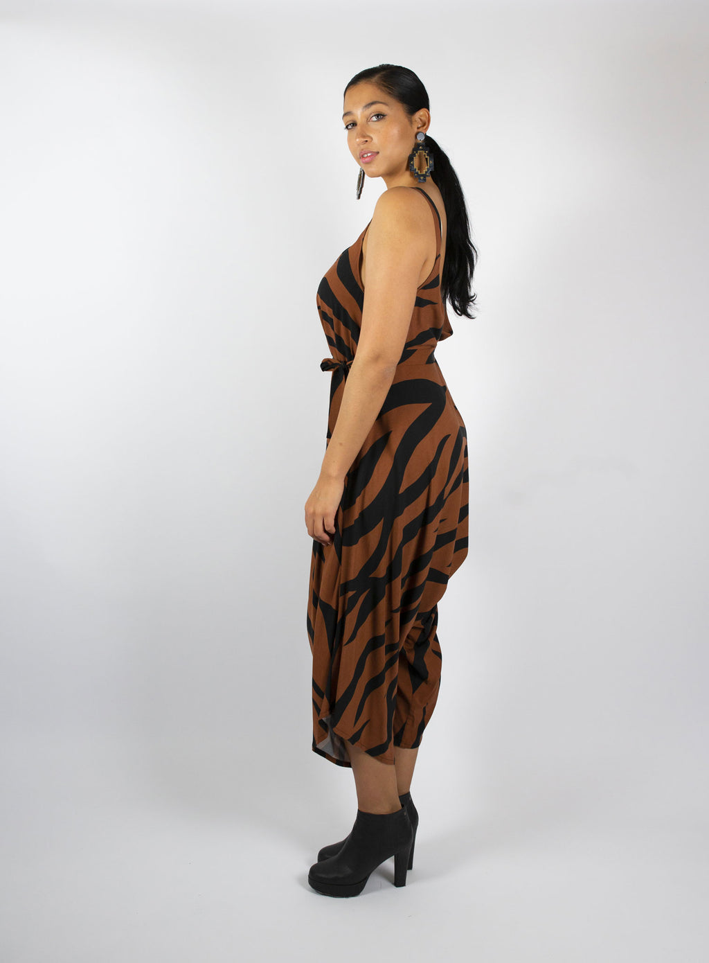 Lustfully Lounging Playsuit - Zebra