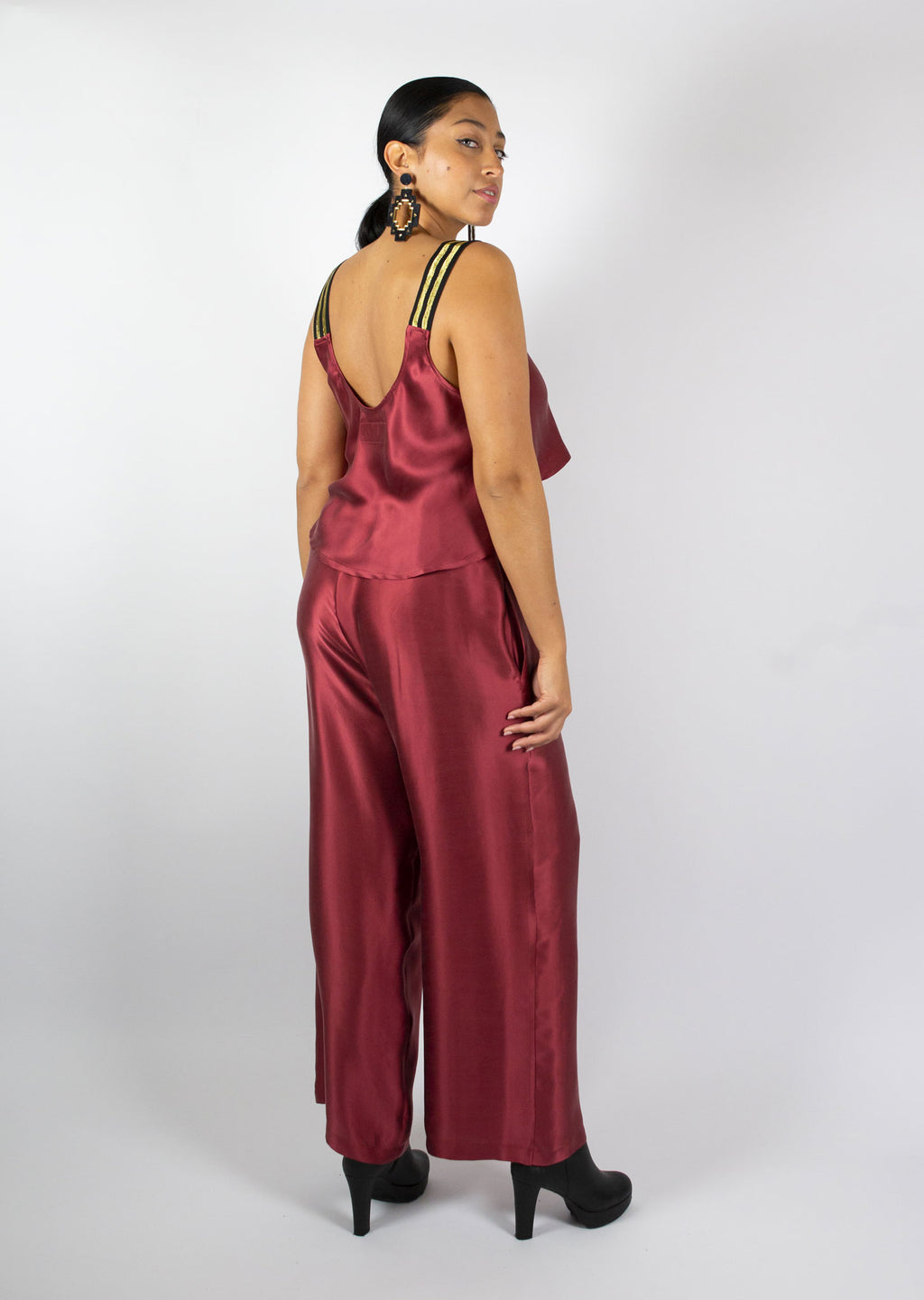 Free Flow Top - Crimson Silk