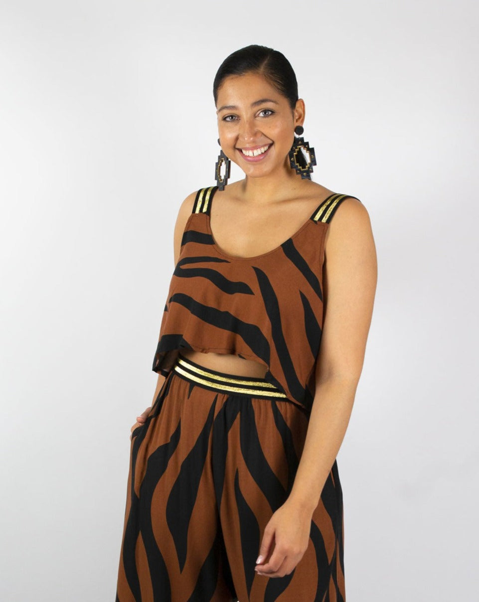 Free Flow Top - Zebra