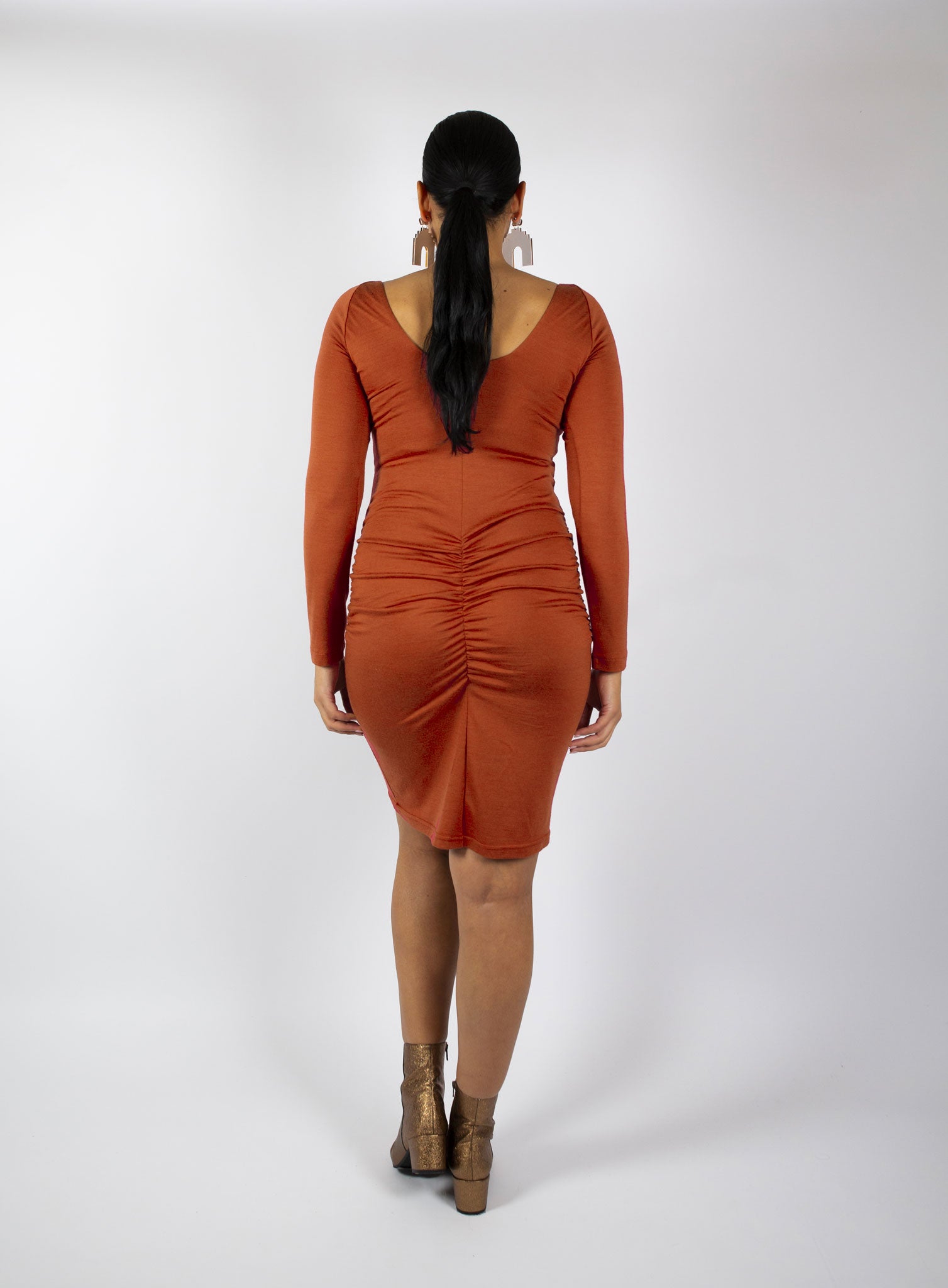 Sweetheart Babylon Dress - Rust