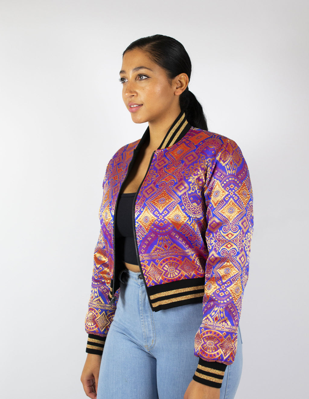 Purple Haze Reversible Bomber Jacket