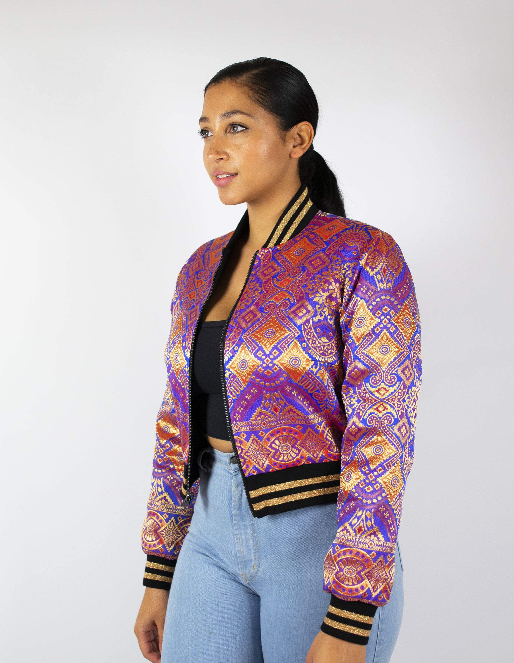Purple Haze Reversible Bomber Jacket