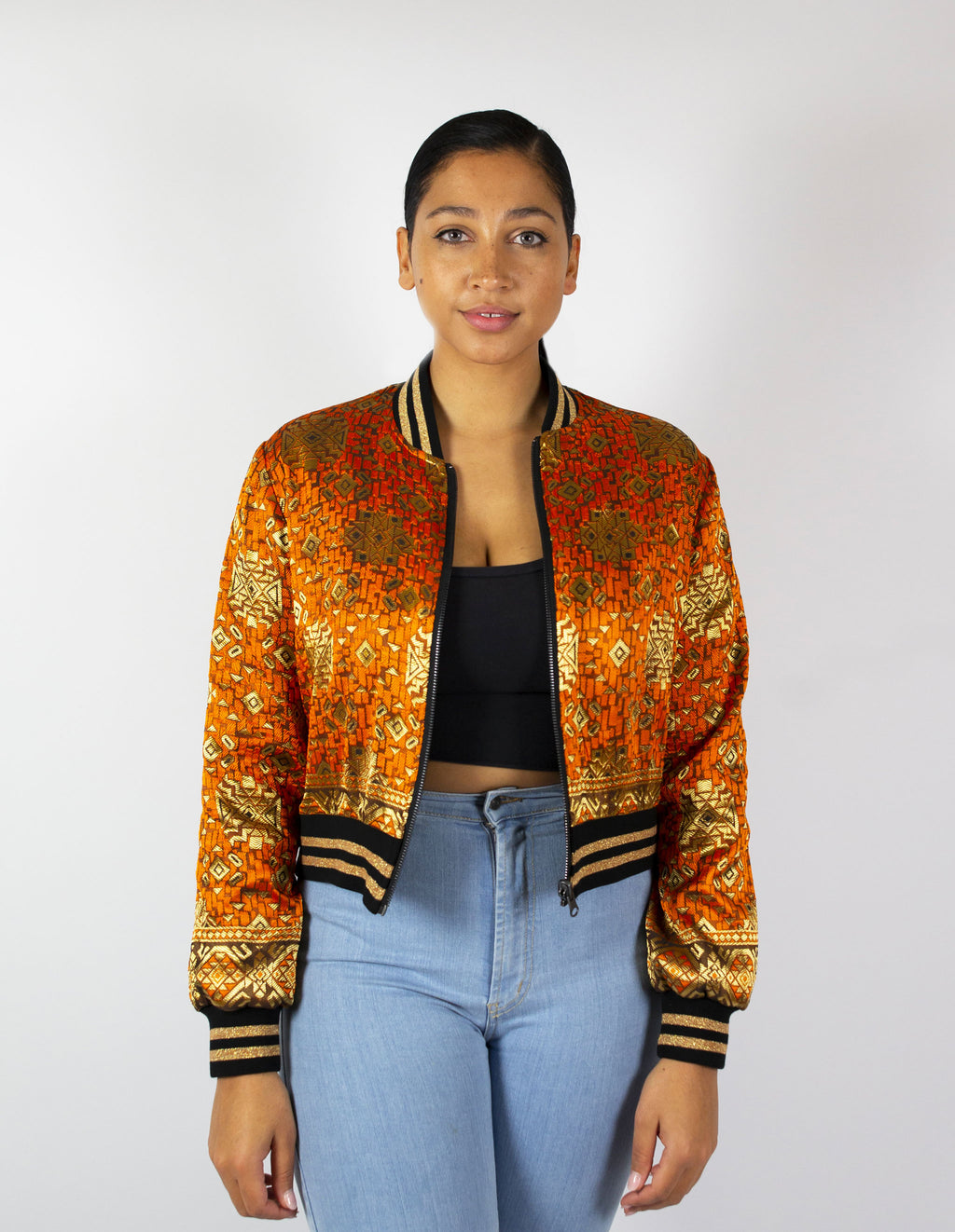 Mandarin Starbeam Reversible Bomber Jacket