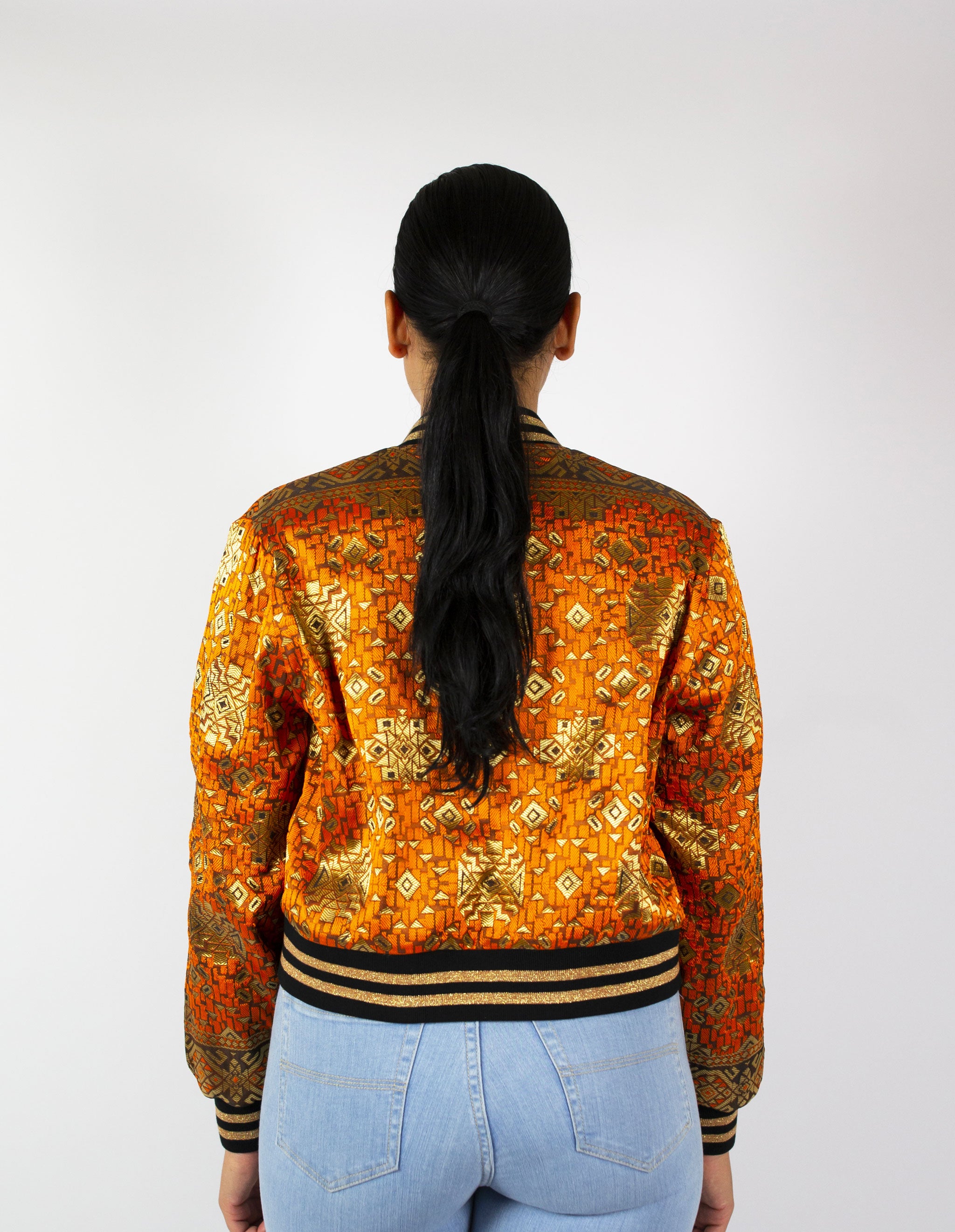 Mandarin Starbeam Reversible Bomber Jacket