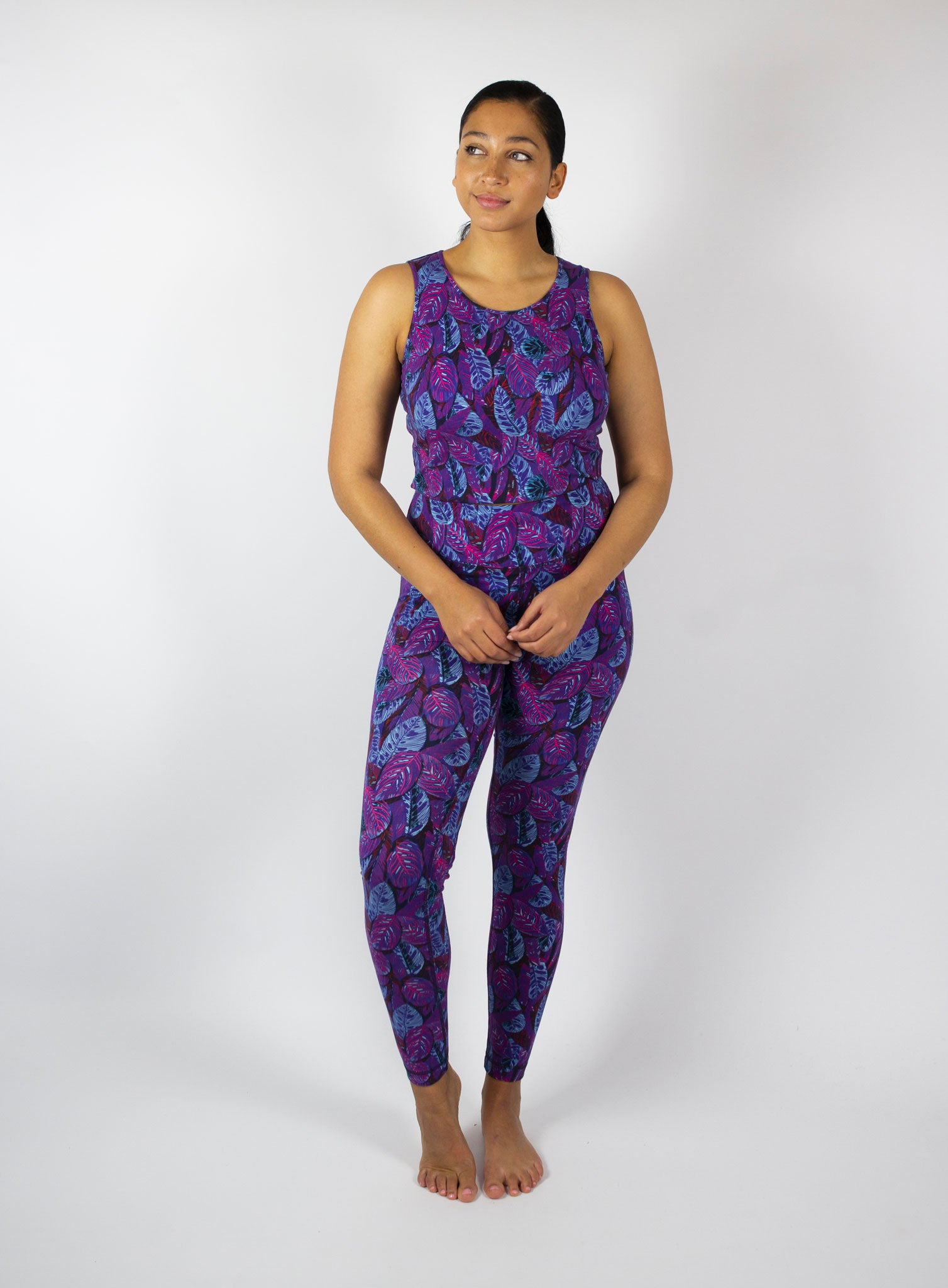 Dancing with the Leaves Crop - Purple