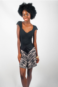 Neisha clothing, ethical fashion, sustainable fashion, melbourne fashion, australian fashion, shorts, zebra, high waisted, skirt