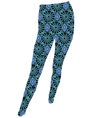 Wheel of Fortune Leggings - Turquoise