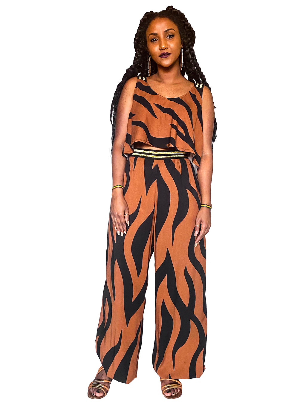 Free Flow Top - Zebra