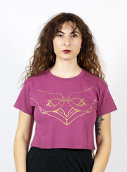 Womb Power cropped tee - Berry