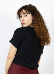 Womb Power cropped tee - Black