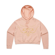 Womb Power Cropped Hoody - Blush Pink